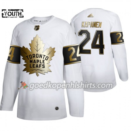 Toronto Maple Leafs Kasperi Kapanen 24 Adidas 2019-2020 Golden Edition Wit Authentic Shirt - Kinderen